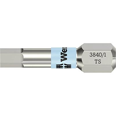 Wera 3840/1 TS Bits Zeskant, RVS, Hex-Plus, 4.0 x 25 mm - 1 stuk(s) - 05071074001 Wera 3840/1 TS Bits Zeskant, RVS, Hex-Plus, 4.0 x 25 mm - 1 stuk(s) - 05071074001