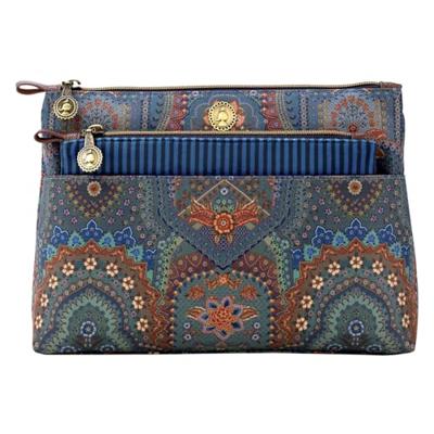 Pip Studio Pip Studio Caryn Cosmetic Bags Combi Jabali Blue 26x7.5x18cm/22x1x13cm Pip Studio Pip Studio Caryn Cosmetic Bags Combi Jabali Blue 26x7.5x18cm/22x1x13cm