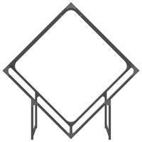 Brandhoutrek 100x25x100 cm koudgewalst staal zwart - thumbnail