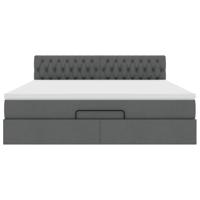 Ottoman bed met matras 180x200cm stof donkergrijs - thumbnail
