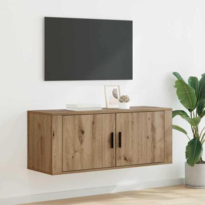 Wandgemonteerde TV-kast Artisan Eiken 100 x 34,5 x 40 cm