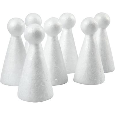 Creotime styropor-model Kegellijf 13 cm wit 25 stuks