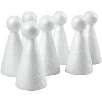 Creotime styropor-model Kegellijf 13 cm wit 25 stuks - thumbnail