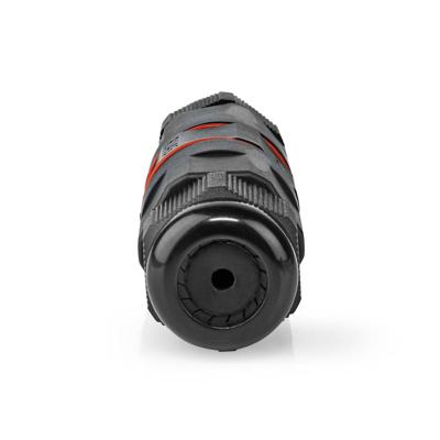 Netwerkkoppelstuk | RJ45 | Vernikkeld | Buitenshuis | Nylon | Zwart