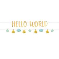 2 Slingers Hello World Blauw/Goud - thumbnail
