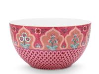 Pip Studio Flower Festival Kom Donkerroze 18 cm - thumbnail