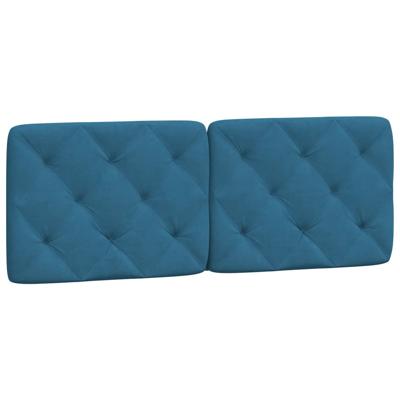 Bedframe zonder matras fluweel blauw 140x190 cm