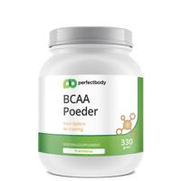 BCAA poeder framboos - 2:1:1 aminozuurformule - Voor spierherstel & energie - Met vitamine C & D - 330g PerfectBody - thumbnail