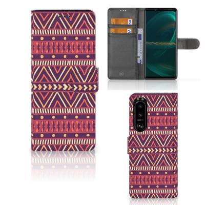 Sony Xperia 5III | Telefoon Hoesje | Aztec Paars Sony Xperia 5III | Telefoon Hoesje | Aztec Paars
