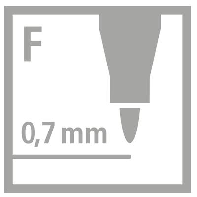 STABILO OHPen, permanent marker, fine 0.7 mm, rood, per stuk