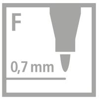 STABILO OHPen, permanent marker, fine 0.7 mm, rood, per stuk - thumbnail