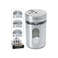 Kruidenstrooier glas en RVS Ø5xh8cm - thumbnail