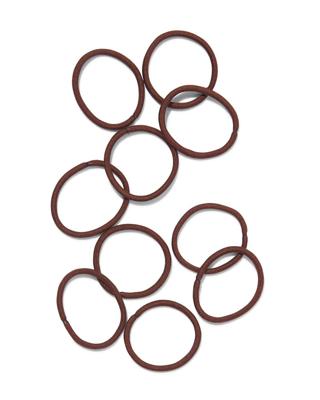 HEMA Haarelastiekjes bruin - 10 stuks (bruin)