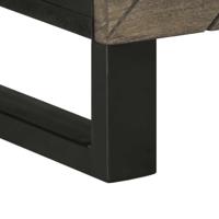 Tv-meubel 100x33x46 cm massief mangohout zwart - thumbnail