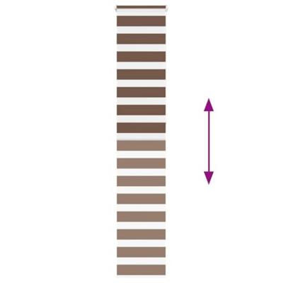 VidaXL Zebra rolgordijn 45x230 cm stofbreedte 40,9 cm polyester bruin VidaXL Zebra rolgordijn 45x230 cm stofbreedte 40,9 cm polyester bruin