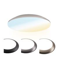 LED Bulkhead - Diameter 25cm - 12W 1300 lumen - CCT Lichtkleur instelbaar - IP65 Waterdicht- Vandalismeproof - Plafonniere - Voor binnen en buiten - Chroom - thumbnail