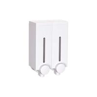 Diaqua zeepdispenser compact dubbel 2x450ml met schroefgaten wit 45130104 - thumbnail