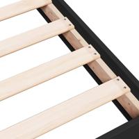 Bedframe bewerkt hout zwart 100x200 cm - thumbnail