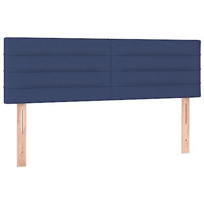 Boxspring met matras stof blauw 140x190 cm