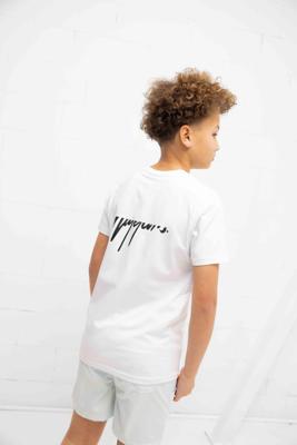Malelions Split T-Shirt Kids Wit/Lichtblauw - Maat 152 - Kleur: LichtblauwWit | Soccerfanshop