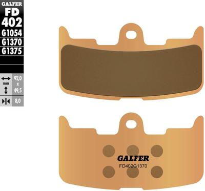 GALFER remblokken "fd402 brake pad fd402 g1370 sint.metal street