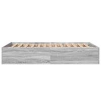 Bedframe bewerkt hout grijs sonoma eikenkleurig 135x190 cm - thumbnail