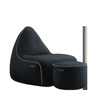 Cura Lounge Chair & Pouf - thumbnail