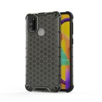 Voor Galaxy M30s shock proof honingraat PC + TPU case (grijs) - thumbnail