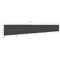 VidaXL Windscherm 6-panelen 800x120 cm stof antraciet - thumbnail