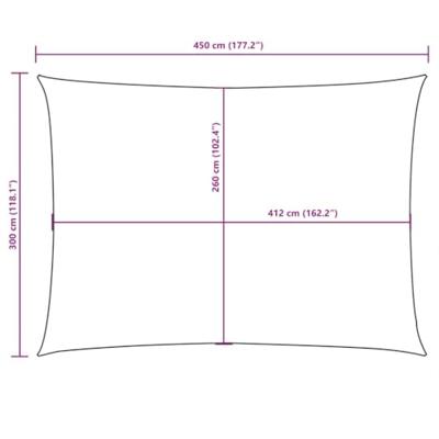 Zonnescherm rechthoekig 3x4,5 m oxford stof beige