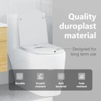 VidaXL Toiletzitting wit 47 x 36 x 3,4 cm duroplast - thumbnail
