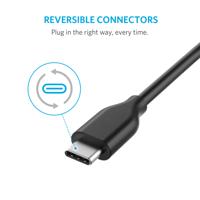 Anker Powerline 90 cm USB-C naar USB 3.0-kabel, USB-C met 56k ohm pull-up weerstand voor USB type C-apparaten Galaxy S8, S8+, S9, S10, MacBook, Sony XZ, LG V20 G5 G6, HTC 10, Xiaomi 5 enz, zwart - thumbnail