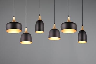 Hanglamp Chiraz mat zwart Excl. 6x E27 4,9W - thumbnail