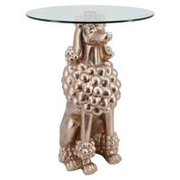 Richmond Ronde Bijzettafel 'Poodle' Glas, 48cm - thumbnail