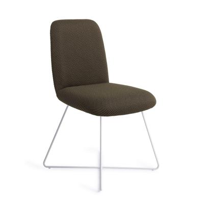 Jesper Home Eetkamerstoel 'Taiwa' Cross White, kleur Jungle Jewel