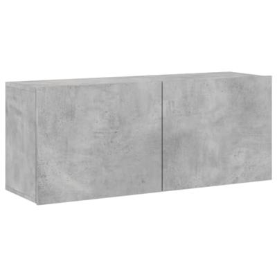 Tv-meubel wandgemonteerd 100x30x41 cm betongrijs