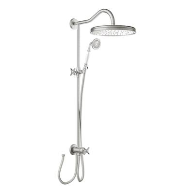 Regendoucheset Tres Opbouw Clasic Incl. Handdouche Kruisgreep RVS