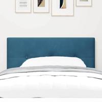 Hoofdbord met LED -striplichten Blauw 100 cm Fluweel - thumbnail
