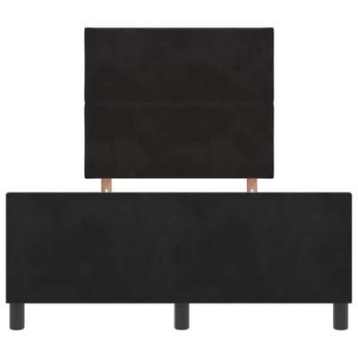 Bedframe met hoofdeinde Zwart 120 x 190 cm Fluweel