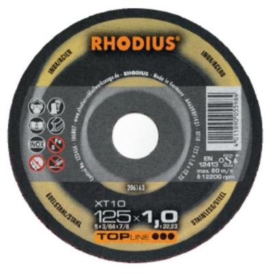 Rhodius XT10 206263 Doorslijpschijf gebogen 230 mm 1 stuk(s) RVS, Staal Rhodius XT10 206263 Doorslijpschijf gebogen 230 mm 1 stuk(s) RVS, Staal