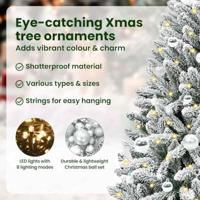 VidaXL Kunstkerstboom met 150 led groen en wit 150 cm pvc en metaal
