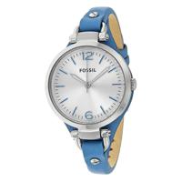 Horlogeband Fossil ES3297 Onderliggend Leder Blauw 8mm - thumbnail