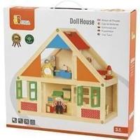 VIGA houten poppenhuis, afm 43x40x27 cm, 1 stuk - thumbnail