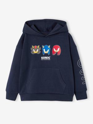 Sweater met capuchon jongen SONIC marineblauw