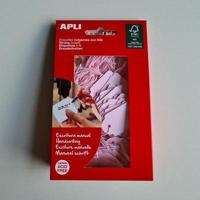 Hangetiket met koord 22x35 mm ROZE 100st - thumbnail