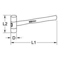 KS Tools 140.5211 Nylonhamer, 200 g - thumbnail