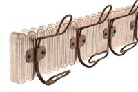 Wandkapstok DKD Home Decor Koloniaal Ijzer Mangohout 61 x 10 x 21 cm Decapé - thumbnail