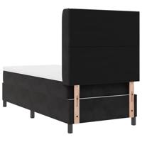 Boxspringbed met matras en LED fluweel zwart 100x200 cm - thumbnail