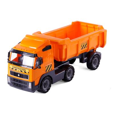 Constructiewagen met kieptrailer