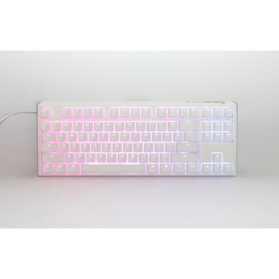 Ducky one 3 classic pure white tkl rgb mechanisch toetsenbord (wit, us lay-out (qwerty), cherry mx speed silver, 80% (tkl) , rgb leds, double-shot pbt, hot-swappable, quack mechanics)